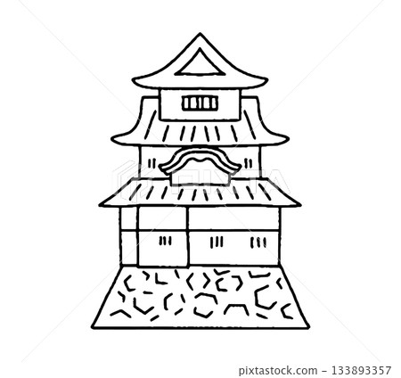 丸龜城手繪插圖 丸龜城手繪插圖 133893357