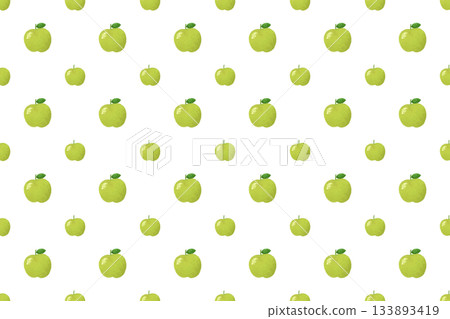 Green apple watercolor seamless pattern background material fruit illustration design material Green apple watercolor seamless pattern background material fruit illustration design material 133893419
