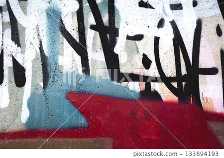 Abstract Urban Graffiti with Bold Red, Black, White Strokes and 90s Vibes Abstract Urban Graffiti with Bold Red, Black, White Strokes and 90s Vibes 133894193