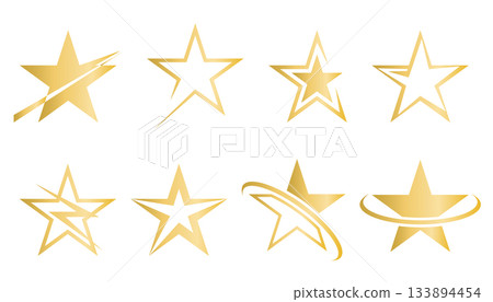 Golden creative stars in bold Golden creative stars in bold 133894454