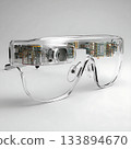 Futuristic smart glasses with transparent technology design 133894670