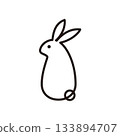 Illustration of cute rabbit 133894707