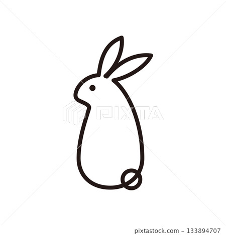 Illustration of cute rabbit 133894707