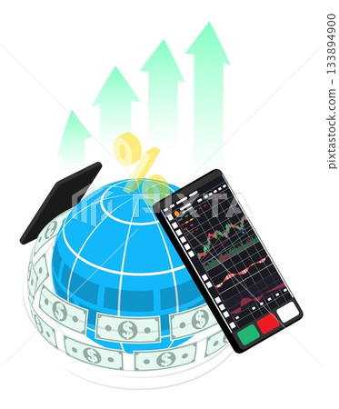 Isometric International traders on online platform make a profitable trade deal. Cartoon 3D vector concept isolated on white background Isometric International traders on online platform make a profitable trade deal. Cartoon 3D vector concept isolated on white background 133894900