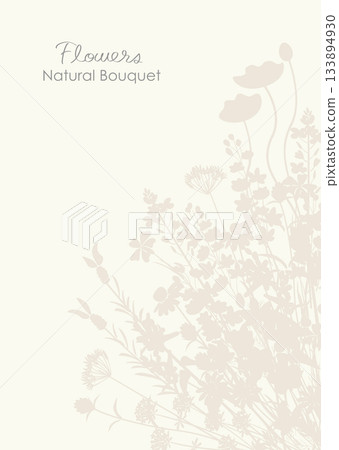Natural and chic flower silhouette background illustration Natural and chic flower silhouette background illustration 133894930