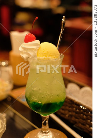 Cream soda at a coffee shop 133895372