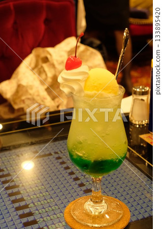 Cream soda at a coffee shop Cream soda at a coffee shop 133895420