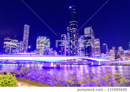 Beautiful night view of Brisbane, Australia Beautiful night view of Brisbane, Australia 133895698