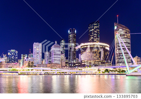 Beautiful night view of Brisbane, Australia Beautiful night view of Brisbane, Australia 133895703