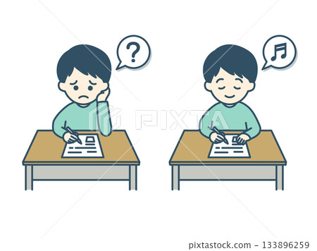 男孩正在考試 男孩正在考試 133896259