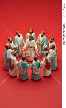 Jesus and his apostles 133897327