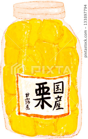 糖漬栗子的插圖 133897794