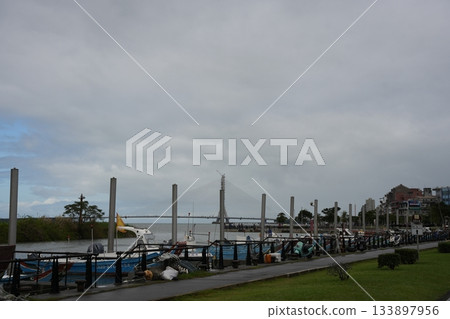 從可以看到港口的山公園的風景 133897956