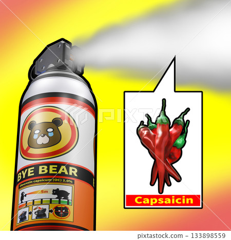 Bear repellent spray, pepper spray 133898559
