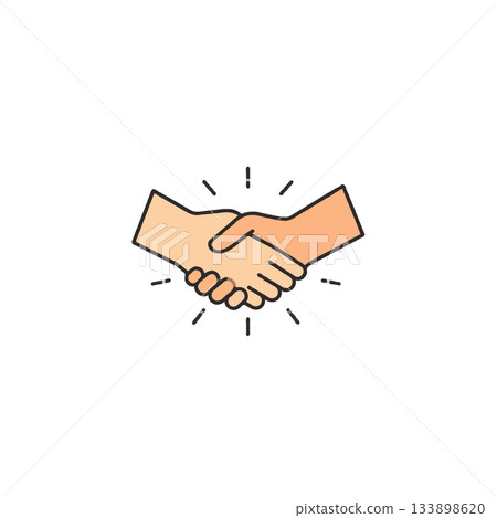 Illustrative icon demonstrating partnership, mutual trust, and collaborative endeavor to 133898620