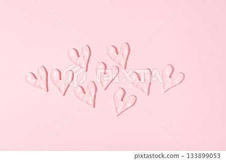 Valentine's day concept. Pink hearts on background. 133899053