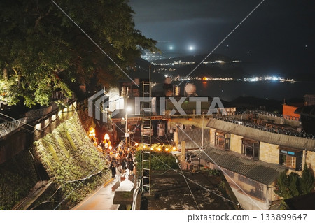 台灣之旅必遊景點:九份金燈籠。 台灣之旅必遊景點:九份金燈籠。 133899647