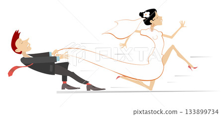 wedding, vector, couple 133899734