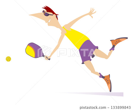 racket, man, vector 133899843