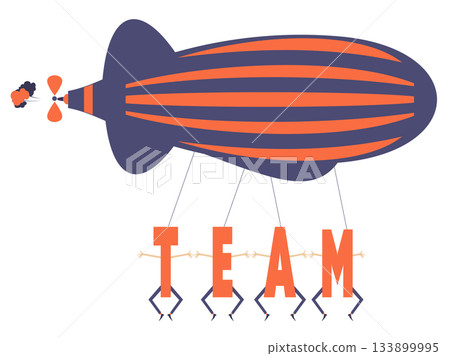 airship, vector, balloon 133899995