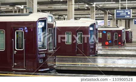 trains lined up trains lined up 133900528