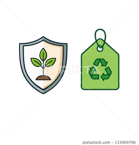 Protecting our planet and sustainability: a visual representation of environmental responsibility 133900706