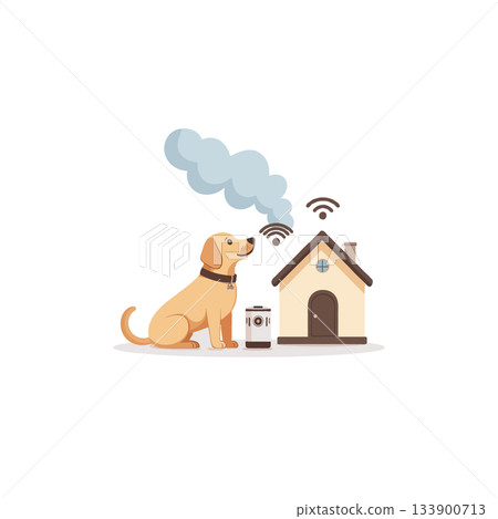 Smart home with security alert, canine detection system providing real time notification, Smart home with security alert, canine detection system providing real time notification, 133900713