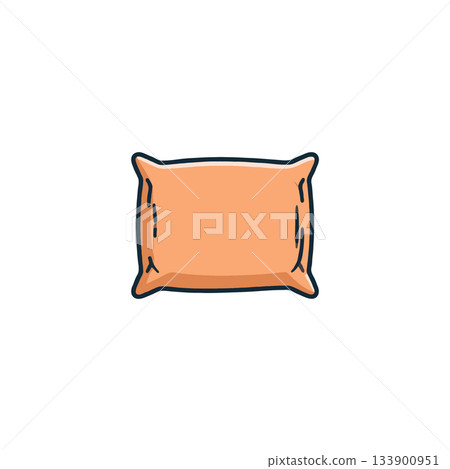 Stylized pillow illustration showing rest and comfort with simplicity minimal design sleep concept Stylized pillow illustration showing rest and comfort with simplicity minimal design sleep concept 133900951
