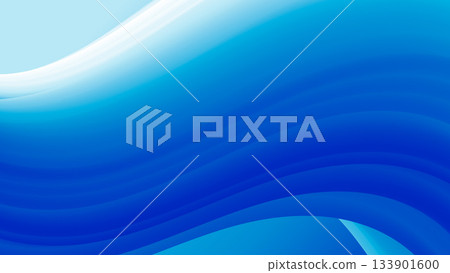 Abstract blue waves smooth gradient background-插圖素材 [133901600] - PIXTA圖庫