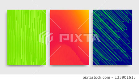 Abstract covers fluorescent green and orange Abstract covers fluorescent green and orange 133901613