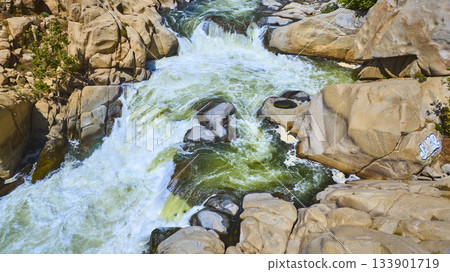 Aerial Kern River Cascades and Rocky Canyon Sequoia National Forest California Aerial Kern River Cascades and Rocky Canyon Sequoia National Forest California 133901719