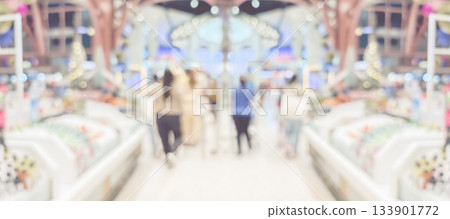 supermarket grocery store aisle and shelves blurred background supermarket grocery store aisle and shelves blurred background 133901772