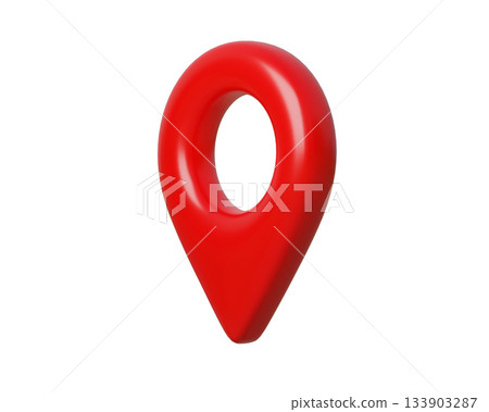 Glossy 3d Red Map Pin and Location pin. Geolocation Marker for Navigation Apps, Maps, GPS. 3d rendering Glossy 3d Red Map Pin and Location pin. Geolocation Marker for Navigation Apps, Maps, GPS. 3d rendering 133903287
