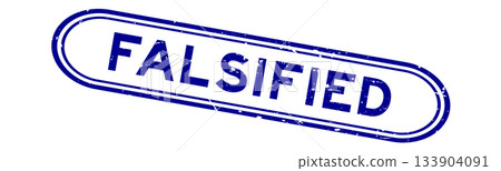 Grunge blue falsified word rubber seal stamp on white background Grunge blue falsified word rubber seal stamp on white background 133904091