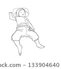 Sleeping child line art 133904640