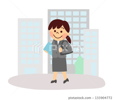 woman walking in suit woman walking in suit 133904772