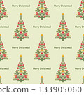 Seamless pattern ws Scandinavian Christmas Trees 133905060