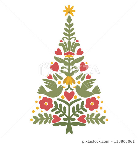 Scandinavian Christmas Tree, Christmas Decoration Scandinavian Christmas Tree, Christmas Decoration 133905061