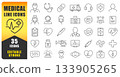 Medical Line Icon Set Featuring Clean, Modern, And Editable Stroke Designs For Healthcare, Emergency Services, And Hospital Use. Perfect For Digital Platforms, Infographics. Isolated Vector Icons 133905265