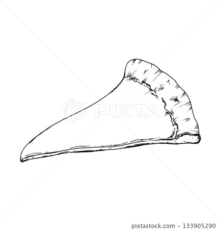 Vector illustration of a plain pizza crust slice without toppings, showing its baked texture and edge. Suitable for bakery themes, dough tutorials, menu graphics and culinary design projects. Vector illustration of a plain pizza crust slice without toppings, showing its baked texture and edge. Suitable for bakery themes, dough tutorials, menu graphics and culinary design projects. 133905290