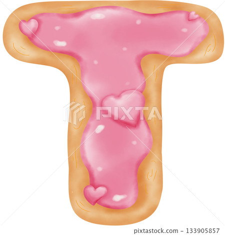 Alphabet cookie pink  133905857