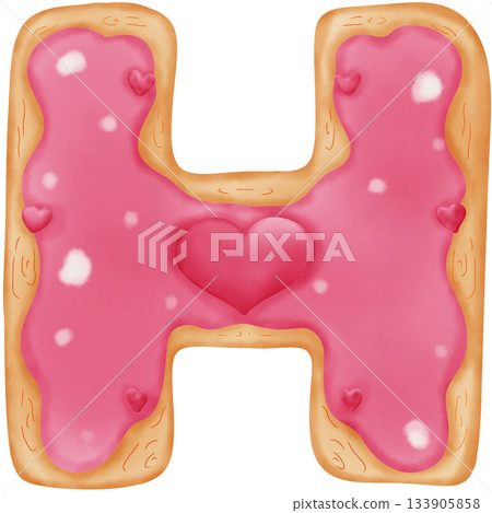 Alphabet cookie pink Alphabet cookie pink 133905858
