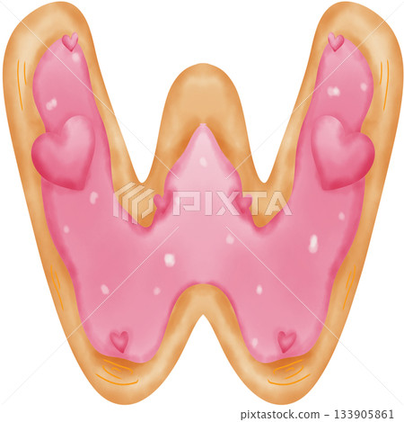 Alphabet cookie pink Alphabet cookie pink 133905861