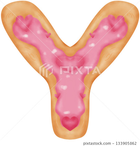 Alphabet cookie pink Alphabet cookie pink 133905862