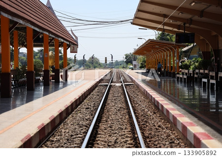 Scenery of a local station in Thailand 133905892