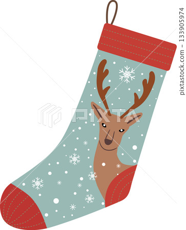 Christmas Festive Stockings Illustration 133905974