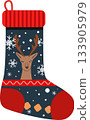 Christmas Festive Stockings Illustration 133905979