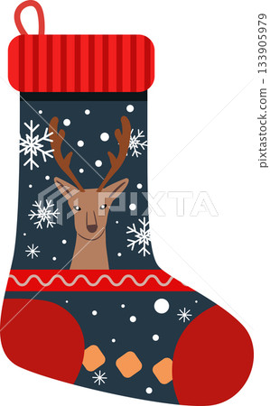 Christmas Festive Stockings Illustration 133905979