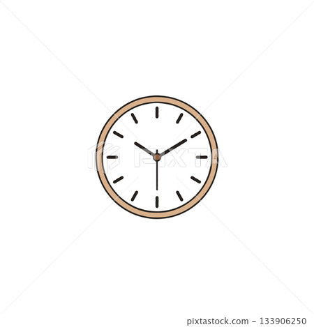Simple round clock illustration indicating ten past ten conveying time management for productivity 133906250