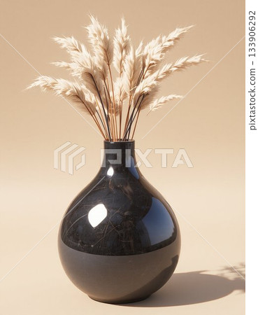 golden vase with flowers golden vase with flowers 133906292